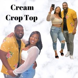 WINDSOR- Cream Crop Top